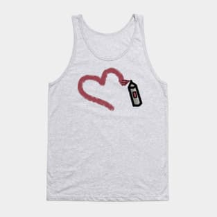 Spray Paint Heart Tank Top